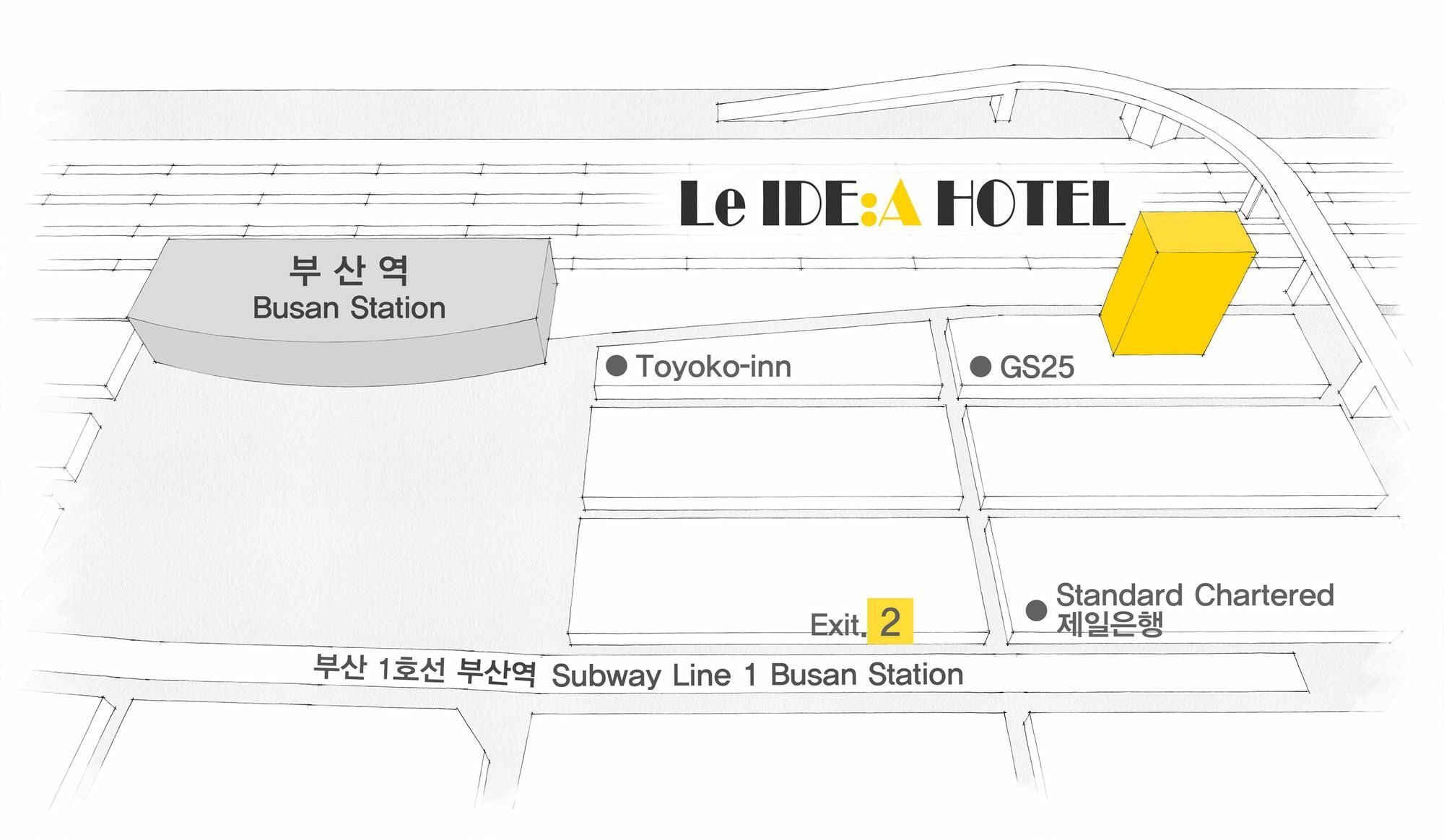 Le Idea Hotel Busan Station Экстерьер фото